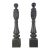 Pair of Antique Victorian 48.5 In. Black Cast Iron Newel Posts For Sale