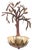 French Olive Tree Gilt Tole Metal Crystal Wall Light For Sale