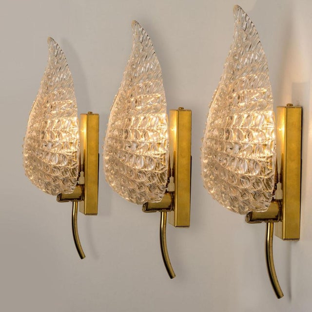 1960s Large Wall Sconces in the style of Barovier & Toso, Italy, 1960s, Set of 2 For Sale - Image 5 of 18
