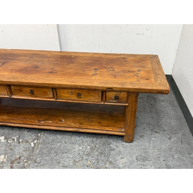 Antique Chinese Altar Table + Drawers For Sale - Image 9 of 12