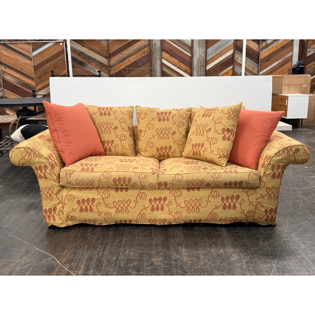 Shabby Chic Queen Size Shabby Chic Bespoke Sleeper Sofa For Sale - Image 3 of 12