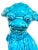 Mid 20th Century Pair of Vintage Larger Size Turquoise Blue Chinese Foo Dogs For Sale - Image 10 of 12