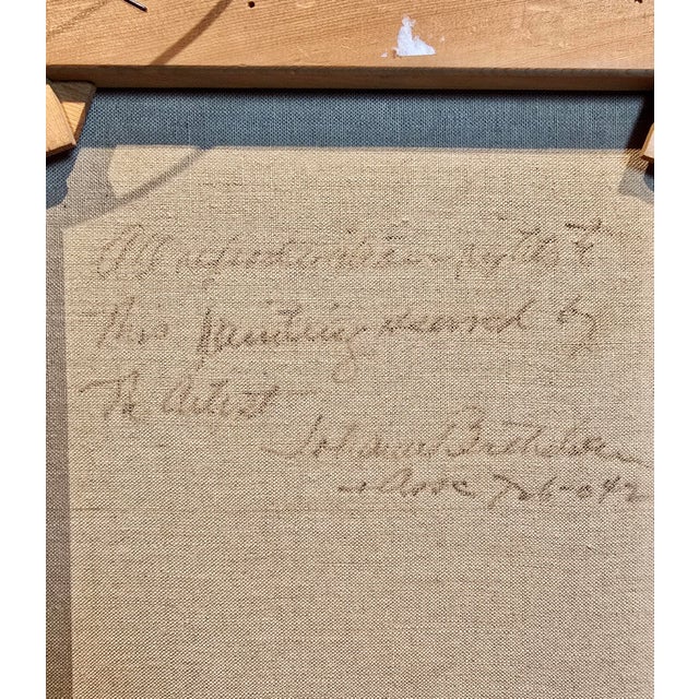 Johann Berthelsen -the Little Church Around the Corner in the Snow -1930s Oil Painting For Sale - Image 11 of 12