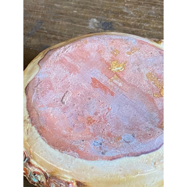 Brown Box in Ceramic with Floral Decoration Pattern For Sale - Image 8 of 14