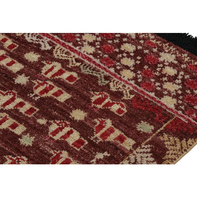 2010s Rug & Kilim’s Tribal Style Runner Rug in Red With Geometric Bird Pictorials For Sale - Image 5 of 7