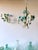 Italian Hand-Painted Tole Floral Chandelier with Matching Wall Sconces, 1960s, Set of 3 For Sale - Image 4 of 18