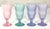 1960s Mid Century Modern,-Frosted, Pastel Ice Cream Sundae/Parfait Glasses – Set of Four For Sale - Image 4 of 5