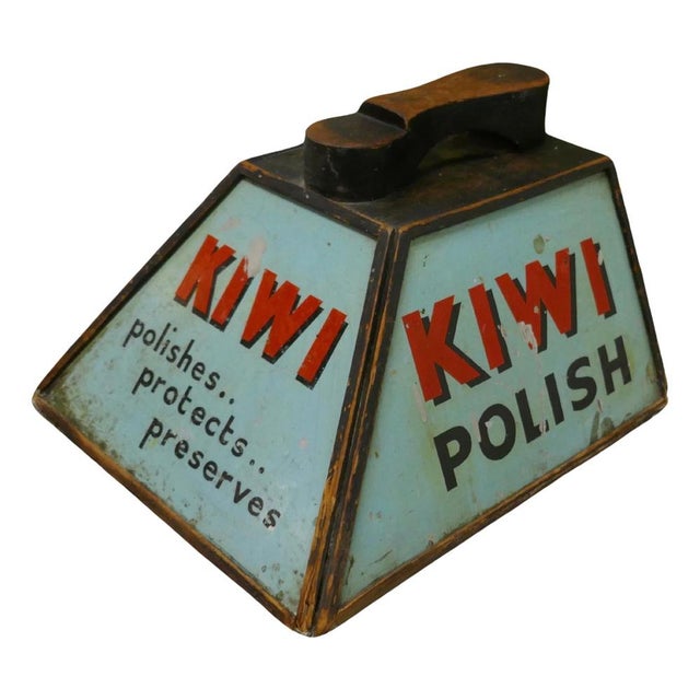 Kiwi Boot Polish Advertising Shoe Shine Box with Shoe Rest, 1920s For Sale - Image 9 of 9