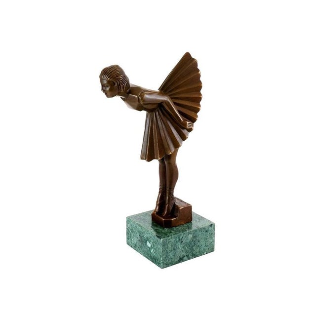 Art Deco Style Bronze Sculpture of a Ballerina, Bronze For Sale - Image 4 of 9