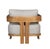 Paradiso Outdoor Solid Teak Wood Chair - Grey Fabric For Sale - Image 9 of 9