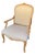 Faux Bois French Style Large Fauteuil Chair For Sale