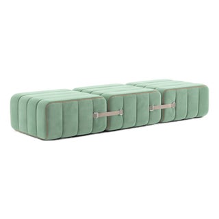 Curt Modular Set - Flexible Bench - Barcelona - Patina - V3347/46 (Light Green) by Ambivalenz, Set of 3 For Sale