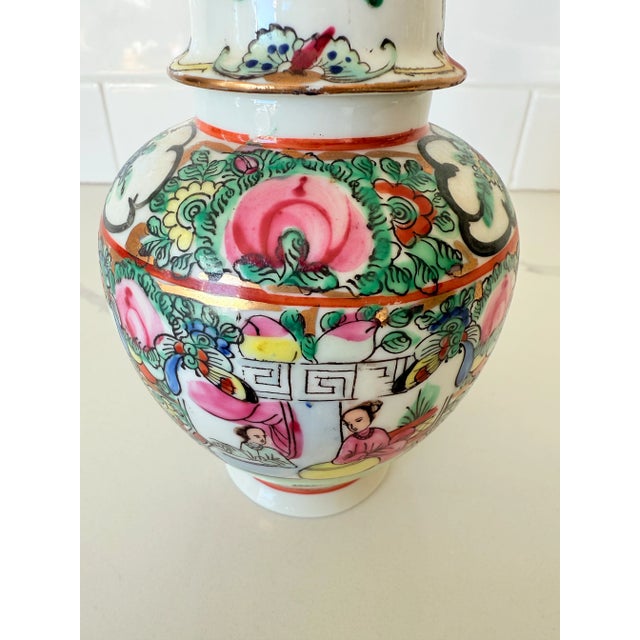 Vintage Famille Rose Porcelain Ginger Jar For Sale - Image 4 of 8