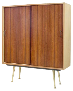 Brass & Rosewood Tall Cabinet, 1960s