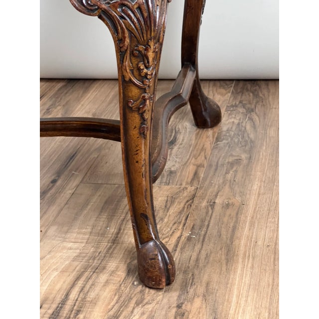Antique French Régence Style Carved Mahogany Armchair, Circa Early 19th Century For Sale - Image 4 of 9