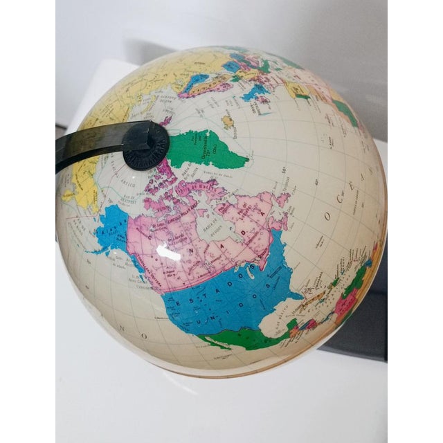 Plastic Illuminated Terrestrial Globe from Nova Rico, Florence, Italy, 1969 For Sale - Image 7 of 16
