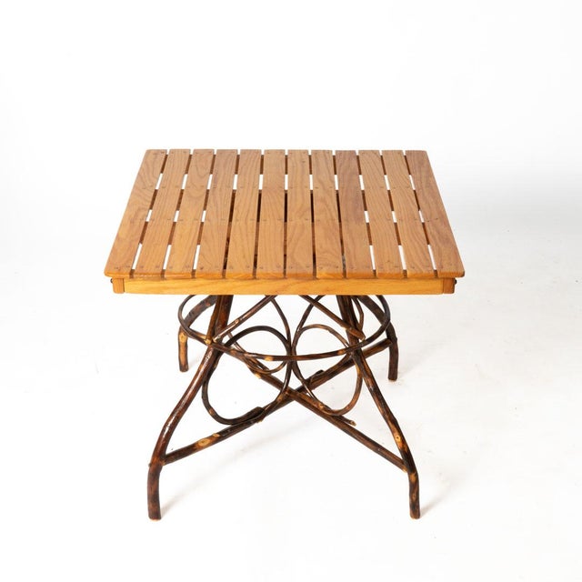 Rustic twig table. Great side table for cabin or looking to add a rustic look to a room.