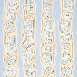 Sample - Schumacher X Backdrop Taboo Wallpaper in Sky For Sale