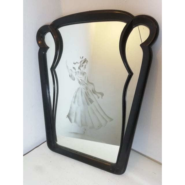 Art Deco Mirror with Emery Glass, Italy, 1940s For Sale - Image 12 of 12