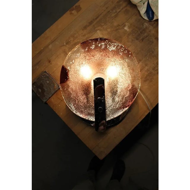 Purple, Black, and Silver Sconces attributed to Angelo Brotto for Esperia, 1970s, Set of 2 For Sale - Image 9 of 11