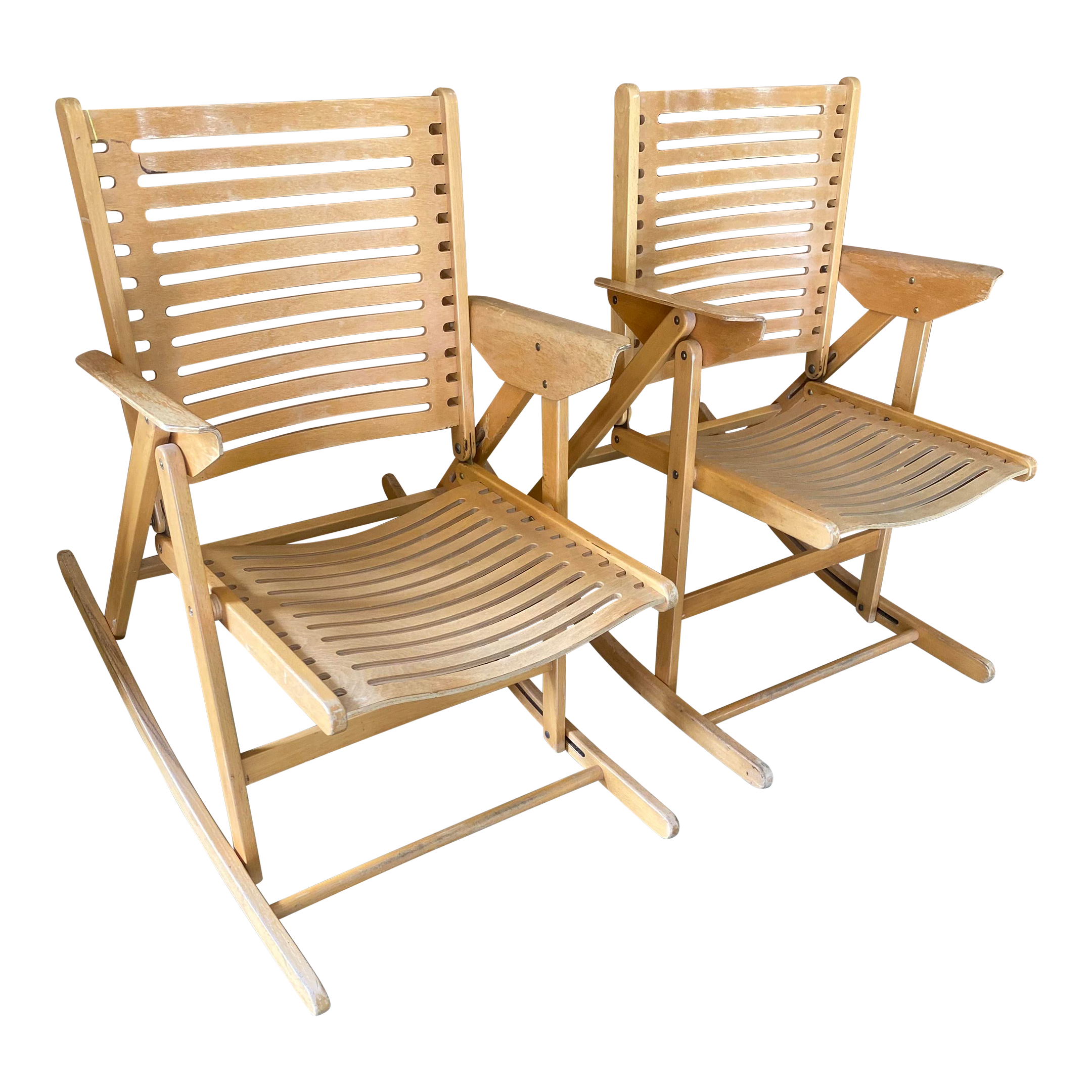 1970s Stol, Rex, Set of Folding, Rocking Lounge Chairs by Niko