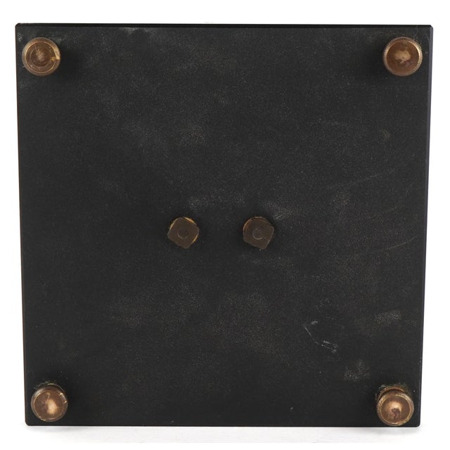 Art Deco Lacquered Desk Set with Brass Bound Bevelled Glass Inkwell, Set of 4 For Sale - Image 18 of 18