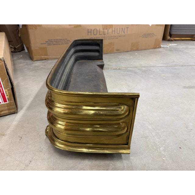 A warm brass patina highlights hand crafted detailing and timeless design. This piece dates from the 1820’s and was...