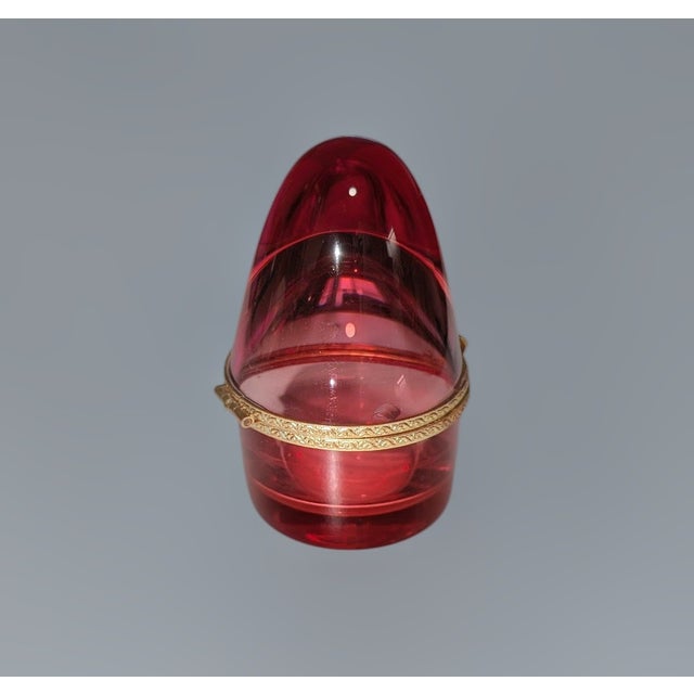 A rare and sophisticated example of mid-century French art glass, this trinket box was crafted by the esteemed...