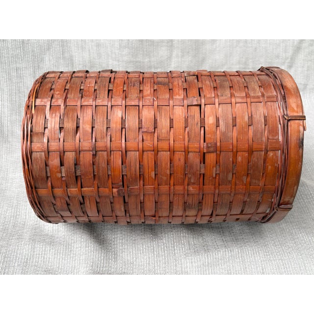 Vintage Bamboo Waste Basket For Sale - Image 10 of 13