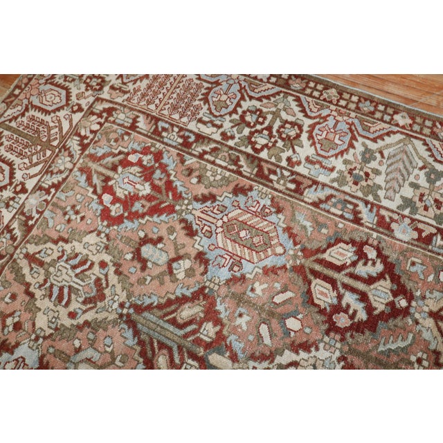 Red Antique Zabihi Collection Persian Bakhtiari Geometric Design Rug - 7'5" x 10'4" For Sale - Image 8 of 10