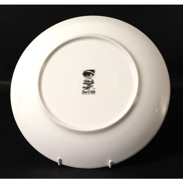 Ceramic Fornasetti Porcelain Themes & Variation Plate, Number 186 For Sale - Image 7 of 8