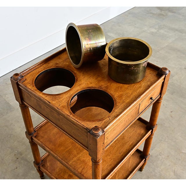 Brown French 19th Century Fruitwood Rafraichissoir Table For Sale - Image 8 of 10