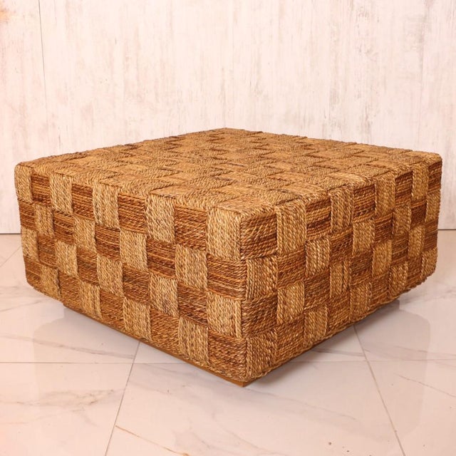 Natural Abaca Coffee Table For Sale - Image 4 of 6