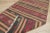 Textile 1960s Traditional Ethnic Red Striped Cicim Natural Wool Kilim Rug For Sale - Image 7 of 13