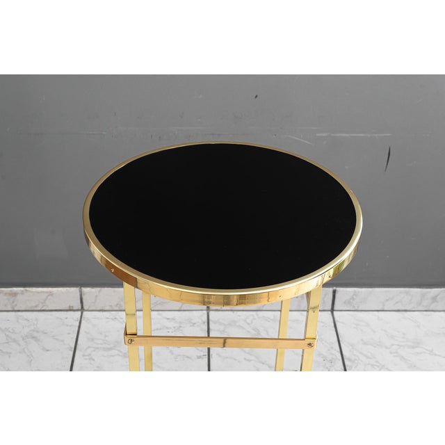 Art Deco Side Table with Black Glass, Vienna, 1920s For Sale - Image 10 of 13