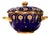 Antique Coalport Jewelled Cobalt Blue Twin-Handled Covered Bowl, 1872 For Sale