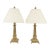 Vintage 1990s Robert Abbey Neoclassical Style Brass Table Lamps - A Pair For Sale