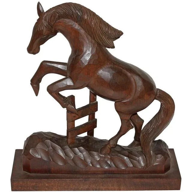 Amazing Hand-Carved Wood Horse For Sale - Image 9 of 9