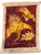 Vintage French Art Deco Needlepoint Canvas Titled "Le Lotus" by s.e.g. De Paris. Features Golden Birds and Lotus Flowers...