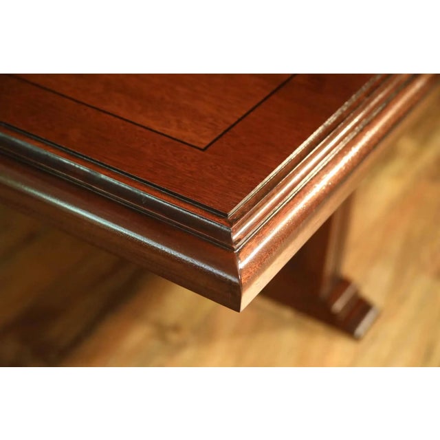 Large Mahogany Rectangular Conference Table by Leighton Hall Made-To-Order For Sale - Image 4 of 8
