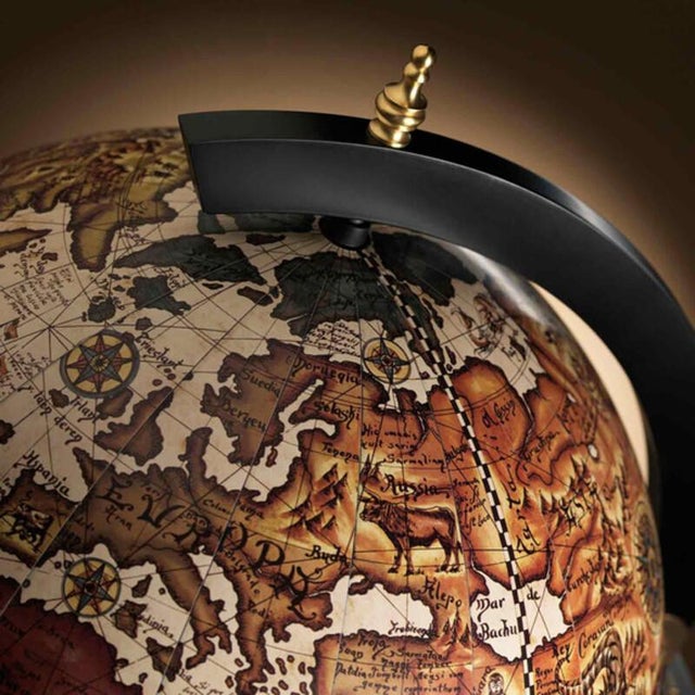 Early 21st Century Volcano Globe Bar by Zoffoli Mappamondi For Sale - Image 5 of 8