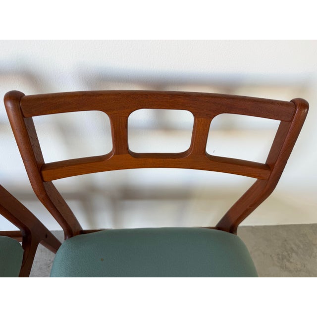 Brown 1970s Mid-Century Danish Modern D-Scan Teak Dining Chairs – Pair For Sale - Image 8 of 12