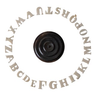 Victorian Bone Alphabet Letters in Turned Horn Box, c.1840 For Sale