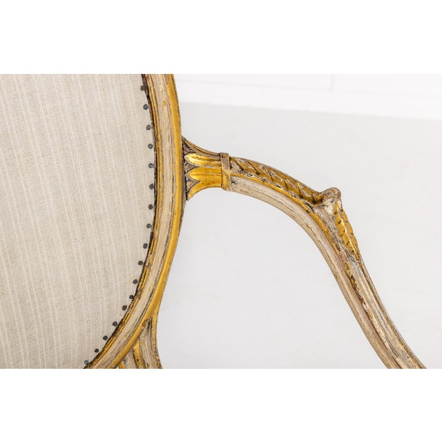 Late 18th Century English Painted and Parcel Gilt Armchair For Sale - Image 13 of 15