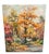 This vintage oil on canvas artwork captures a serene woodland scene rendered in a rich impressionistic style. The...