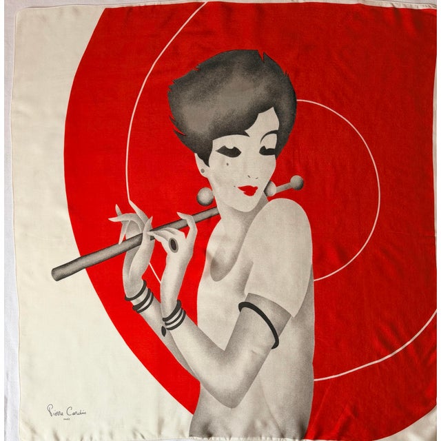 Pierre Cardin Lady Silk Scarf 1970 For Sale - Image 11 of 12