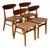 Danish Teak Dining Chairs Set of 4 – Vintage Mid Century Modern Chairs 1960s For Sale