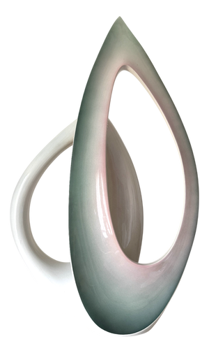 Mid-Century Italian Sculptural Ceramic Vase by Vibi Torino, 1950s