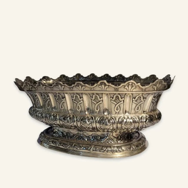 18th c. French silver Monteith with repousse decoration.