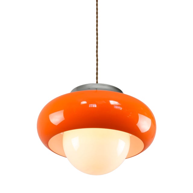 Space Age Orange Best Pendant from Guzzini, 1970s For Sale